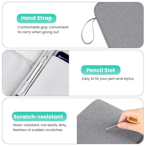 ZORBES® 10.9 inches Tablet Travel Bag for iPad Waterproof Travel Zipper Bag with Utility Mesh Pocket Padded Cushioning Scratchproof Tablet Accessories Universal Tablets Organizer,Grey ZORBES® 10.9 inches Tablet Travel Bag for iPad Waterproof Travel Zipper Bag with Utility Mesh Pocket Padded Cushioning Scratchproof Tablet Accessories Universal Tablets Organizer,Grey